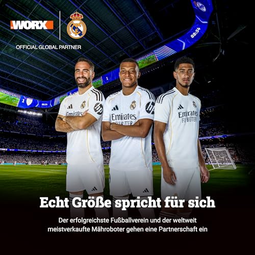 WORX Landroid Vision M550 WR205E Mähroboter ohne Kabel, bis 550m², AI-Rasenroboter, WLAN & Bluetooth, Hindernisvermeidung, Igelschutz