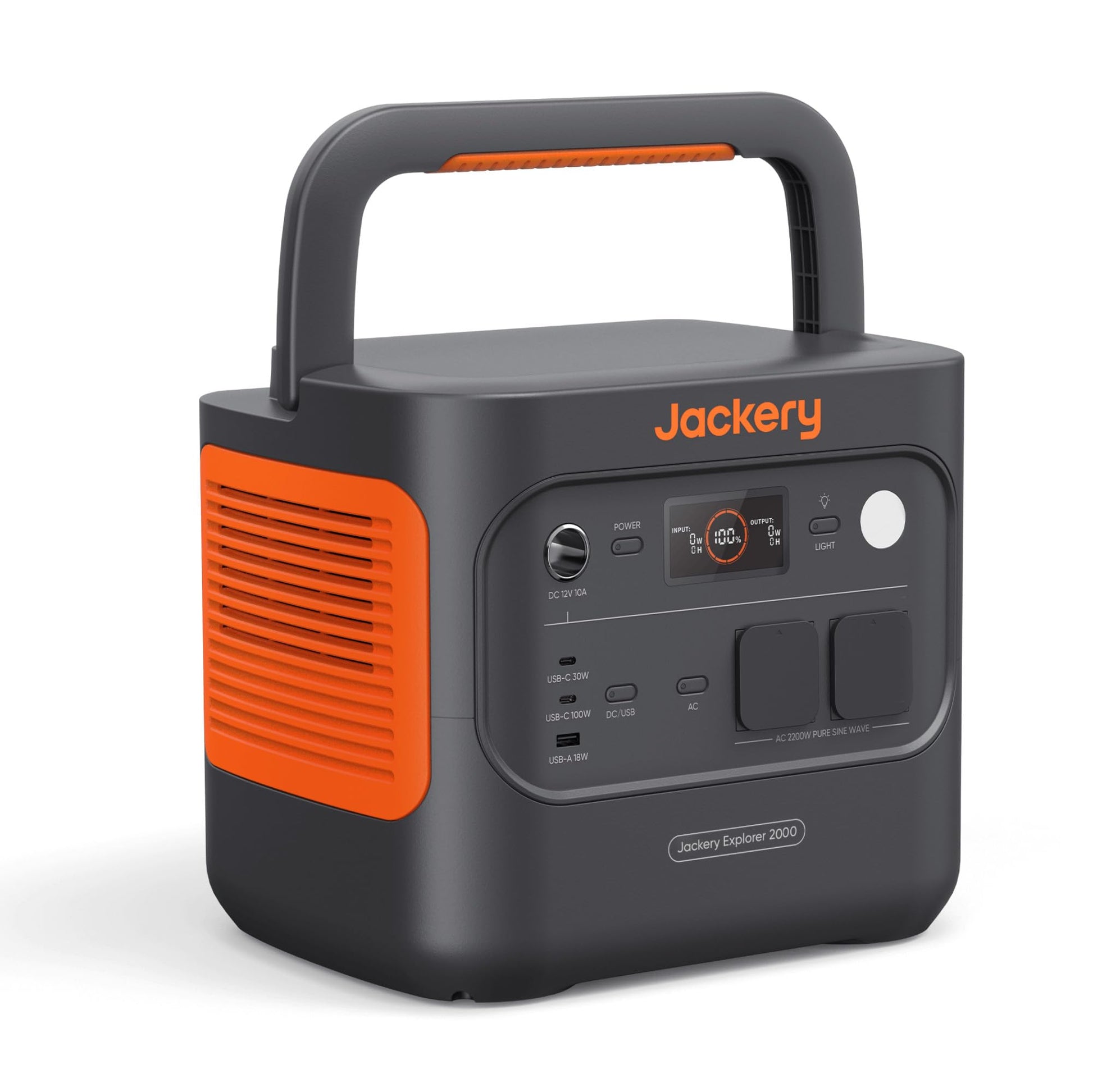 Jackery 2000 v2 Tragbare Powerstation mit 200W Solarpanel, 2042Wh Solargenerator mit 2200W Ausgang, LiFePO4 Batterie Schnellladung für Camping, Wohnmobil, Off-Grid