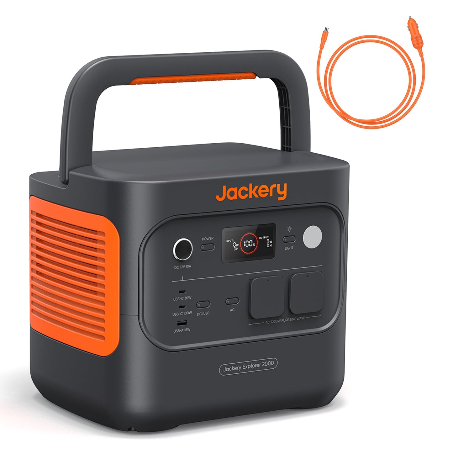 Jackery 2000 v2 Tragbare Powerstation mit 200W Solarpanel, 2042Wh Solargenerator mit 2200W Ausgang, LiFePO4 Batterie Schnellladung für Camping, Wohnmobil, Off-Grid
