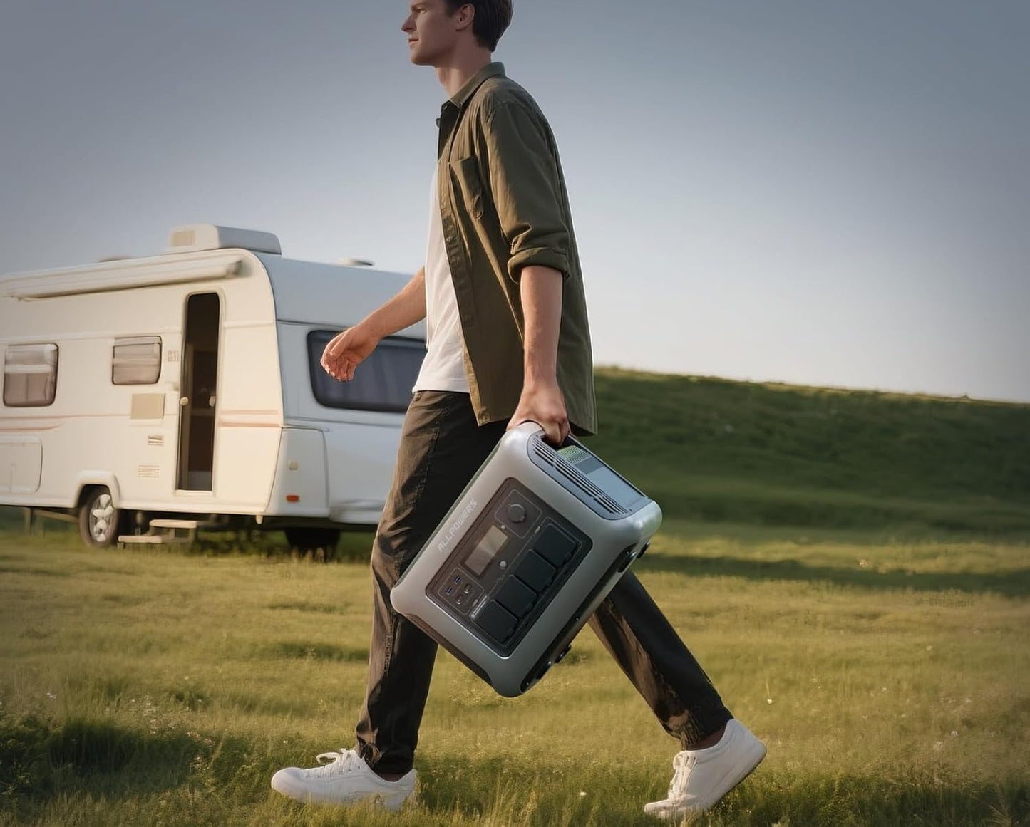 (2025 Neu) ALLPOWERS R1500 LITE Tragbare Powerstation, 1056Wh LFP Batterie Backup mit 4 1600W AC Ausgäng, Schnellladung von 0-80% in 40 Mins Solar Generator, Notstromaggregat für Camping Wohnmobile