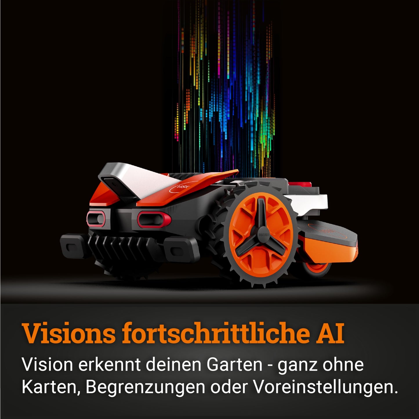 WORX Landroid Vision M550 WR205E Mähroboter ohne Kabel, bis 550m², AI-Rasenroboter, WLAN & Bluetooth, Hindernisvermeidung, Igelschutz