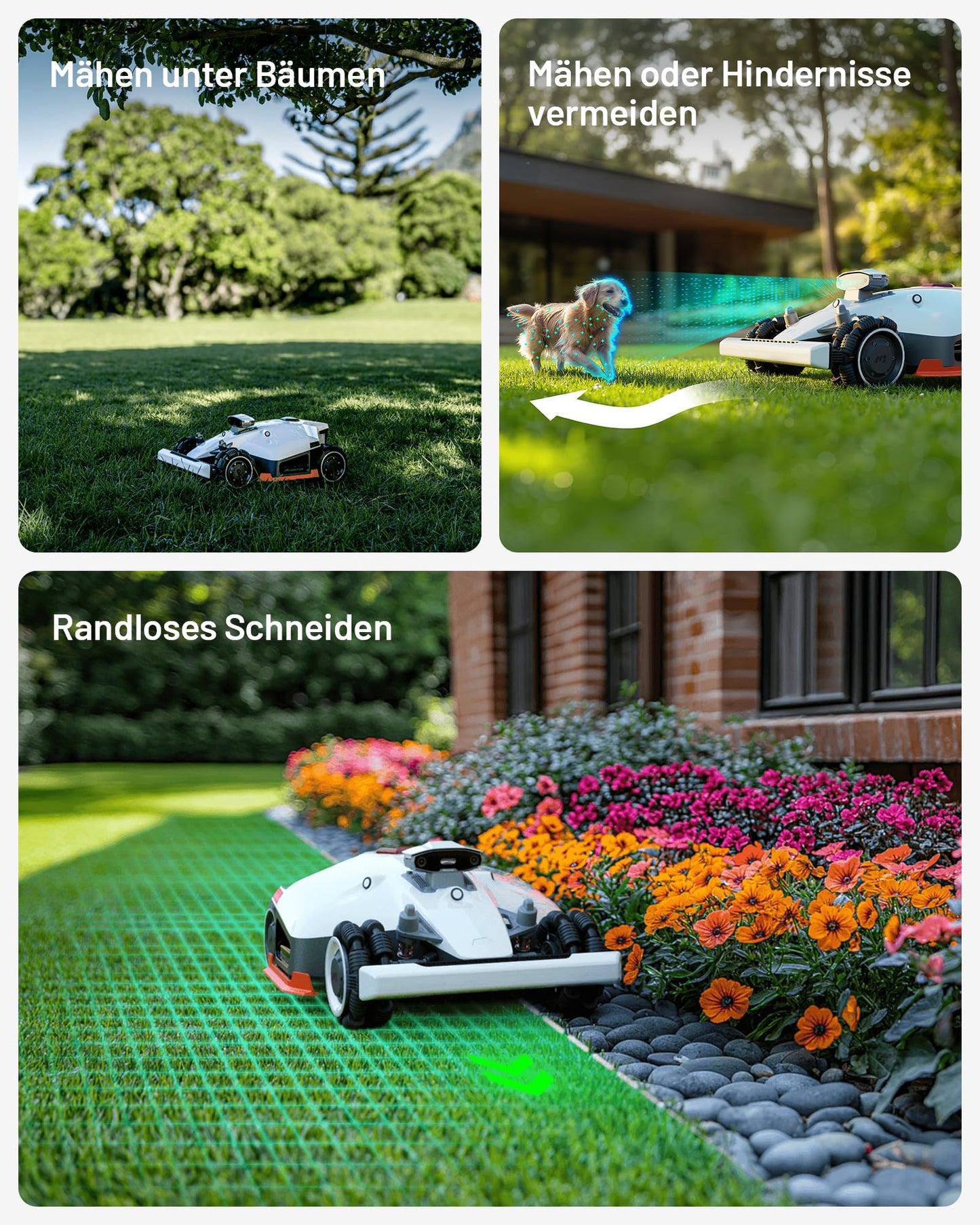 MAMMOTION LUBA 2 AWD 3000X Mähroboter ohne Kabel, bis 3600m², RTK+Vision, Auto-Kartierung, 4G-Modul, 80% Steigung, intelligenter Rasenroboter