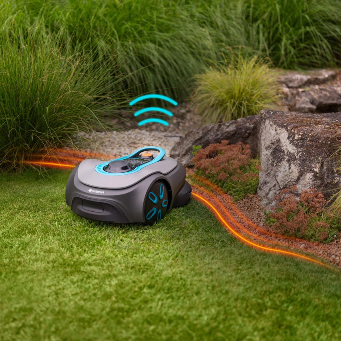 Gardena smart SILENO Free 750 Mähroboter, kabellos, bis 750m², LONA Intelligence, ohne Begrenzungskabel, leise, App-Steuerung, 19924-47