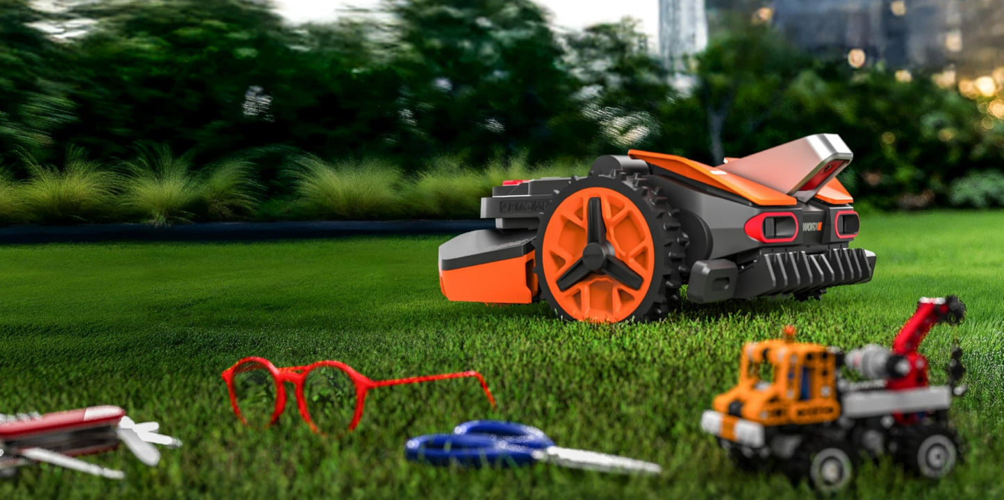 WORX Landroid Vision M550 WR205E Mähroboter ohne Kabel, bis 550m², AI-Rasenroboter, WLAN & Bluetooth, Hindernisvermeidung, Igelschutz