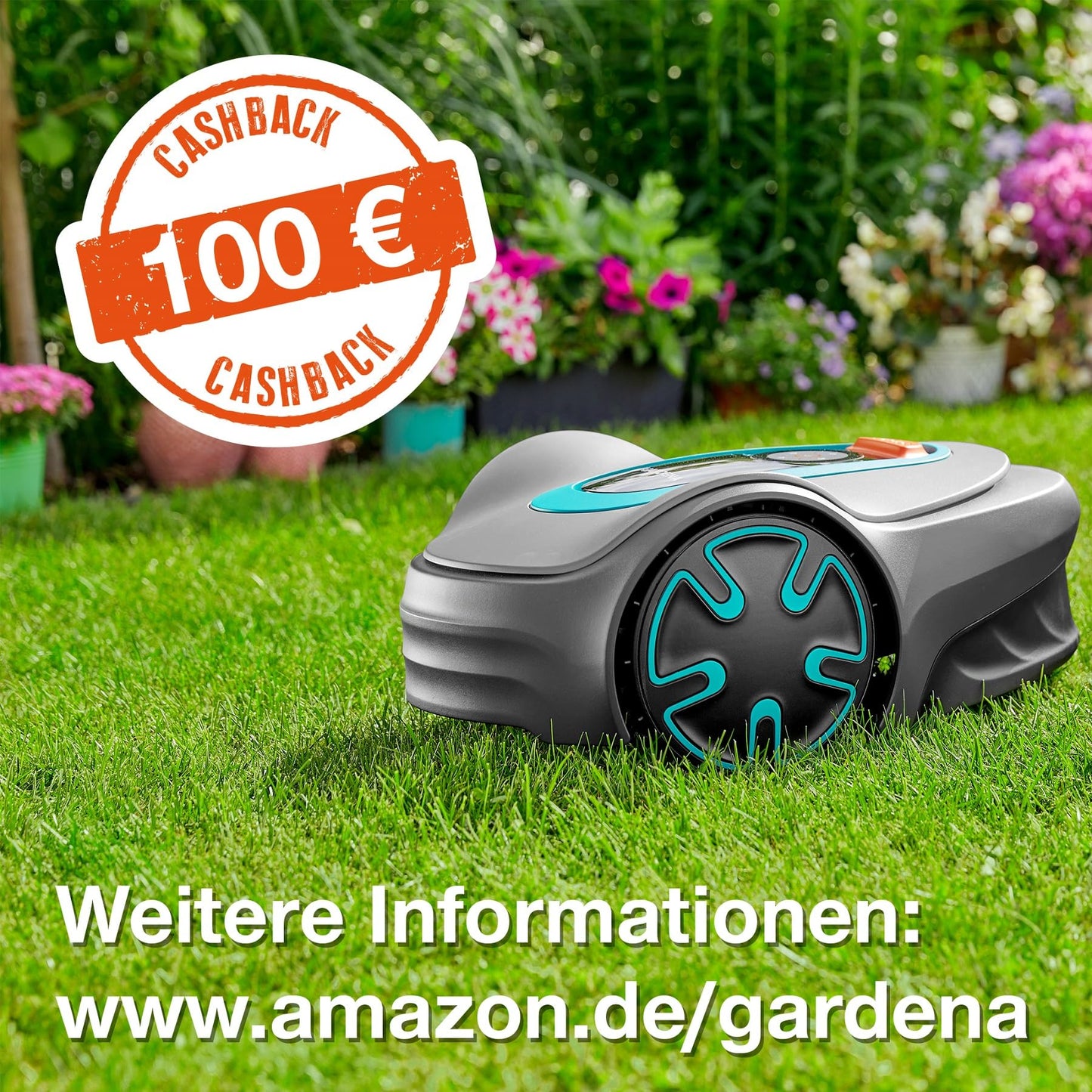 Gardena SILENO minimo 500 Mähroboter, intelligenter Rasenmäher bis 500m², Bluetooth-App, programmierbar, DE-Version 15202-20