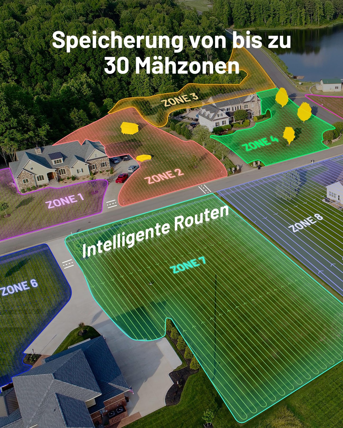 MAMMOTION LUBA 2 AWD 3000X Mähroboter ohne Kabel, bis 3600m², RTK+Vision, Auto-Kartierung, 4G-Modul, 80% Steigung, intelligenter Rasenroboter