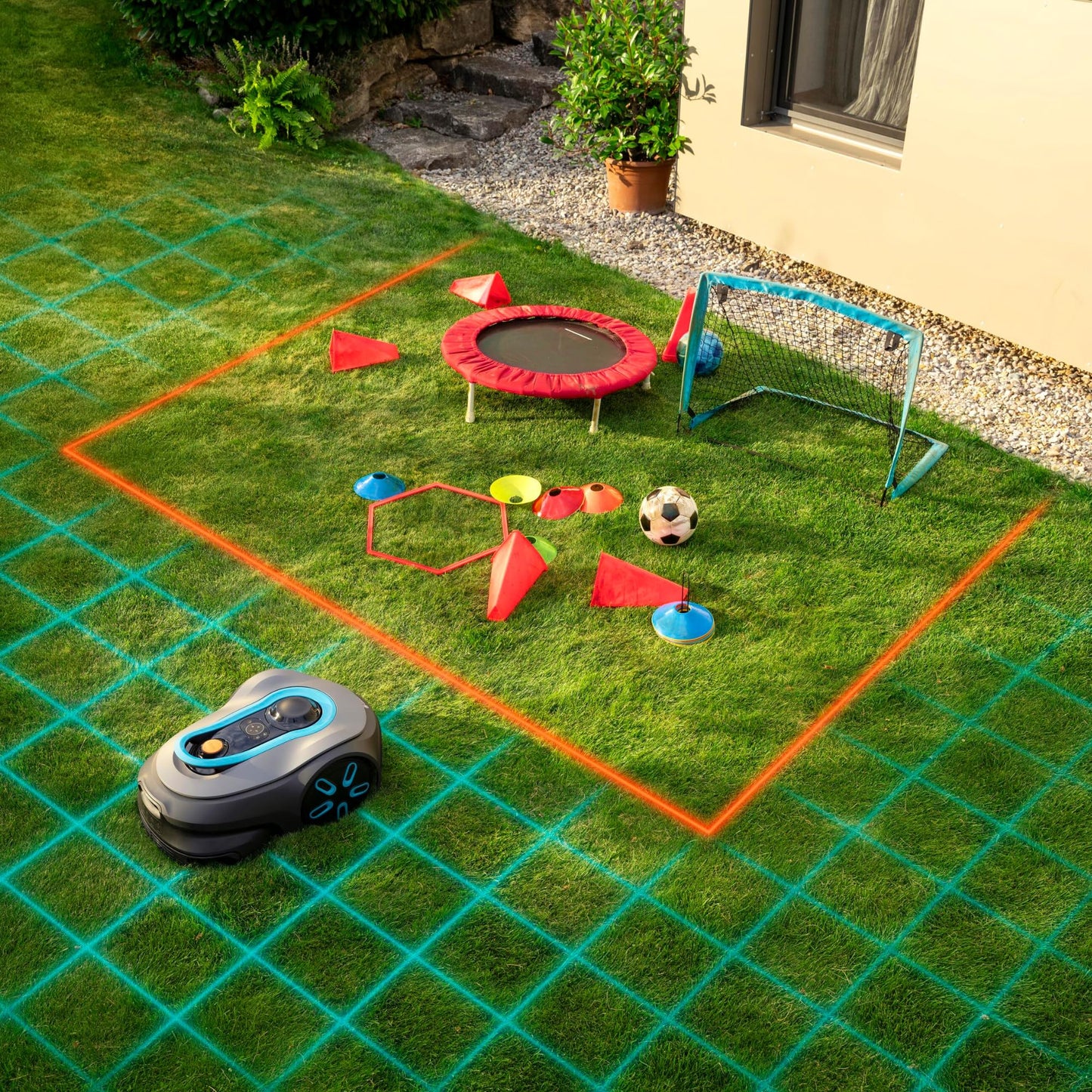 Gardena smart SILENO Free 750 Mähroboter, kabellos, bis 750m², LONA Intelligence, ohne Begrenzungskabel, leise, App-Steuerung, 19924-47