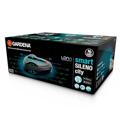Gardena smart SILENO City 600 Mähroboter, bis 600m², LONA AI, App-Steuerung, SensorControl, Steigungen bis 35%, inkl. smart Gateway, DE-Version