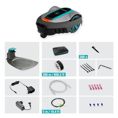 Gardena smart SILENO City 600 Mähroboter, bis 600m², LONA AI, App-Steuerung, SensorControl, Steigungen bis 35%, inkl. smart Gateway, DE-Version