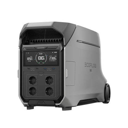 EF ECOFLOW DELTA PRO 3 Tragbare Powerstation mit Zusatzakku, 8kWh AC-Ausgang, 230V 4000W AC-Ausgang, Solargenerator für Zuhause, Camping, Wohnmobile und Reise