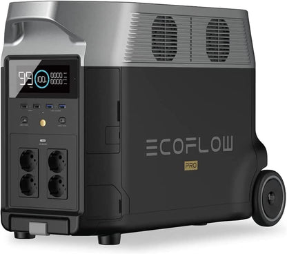 EF ECOFLOW DELTA Pro tragbare Powerstation 3600Wh, Solar Generator LiFePO4-Batterie mit 3600W AC Ausgängen, erweiterbare Stromversorgung bis zu 25kWh, Stromspeicher für Zuhause, Stromausfall, Reise