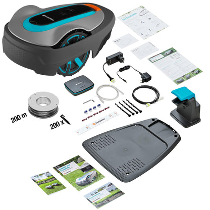 Gardena smart SILENO City 600 Mähroboter, bis 600m², LONA AI, App-Steuerung, SensorControl, Steigungen bis 35%, inkl. smart Gateway, DE-Version