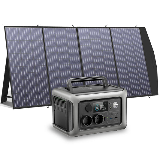 ALLPOWERS R600 Tragbare Powerstation, 299Wh LiFePO4 Batterie mit 2x 600W (1200W Spitze) AC Ausgang Solargenerator, 0-100% Schnellladung in 1 Stunde für Garten Party Reise Camping Wohnmobil Notfall
