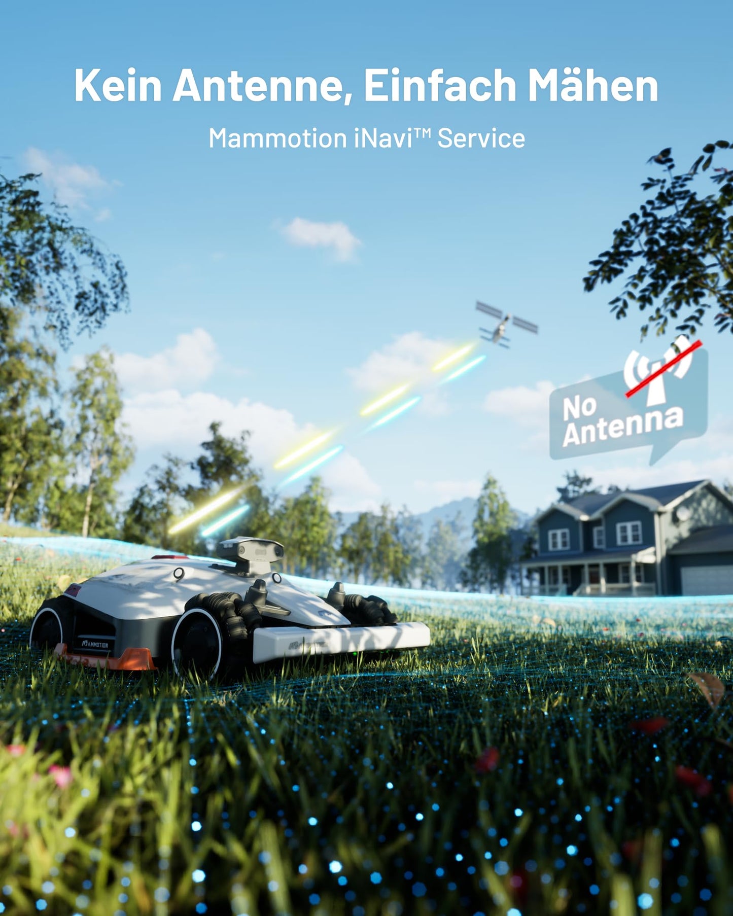 MAMMOTION LUBA 2 AWD 3000X Mähroboter ohne Kabel, bis 3600m², RTK+Vision, Auto-Kartierung, 4G-Modul, 80% Steigung, intelligenter Rasenroboter