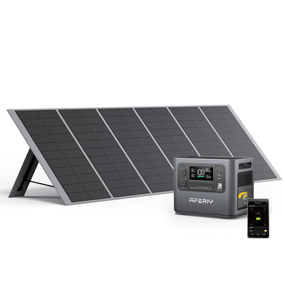 AFERIY 2400W Tragbare Powerstation, 2048Wh LiFePO4 Batterie, 1,7 Stunde Schnellladung, 13 Anschlüsse, Sinuswellen 230V, USV, Mobile Stromversorgung für Outdoors Camping, 7 Jahre Garantie