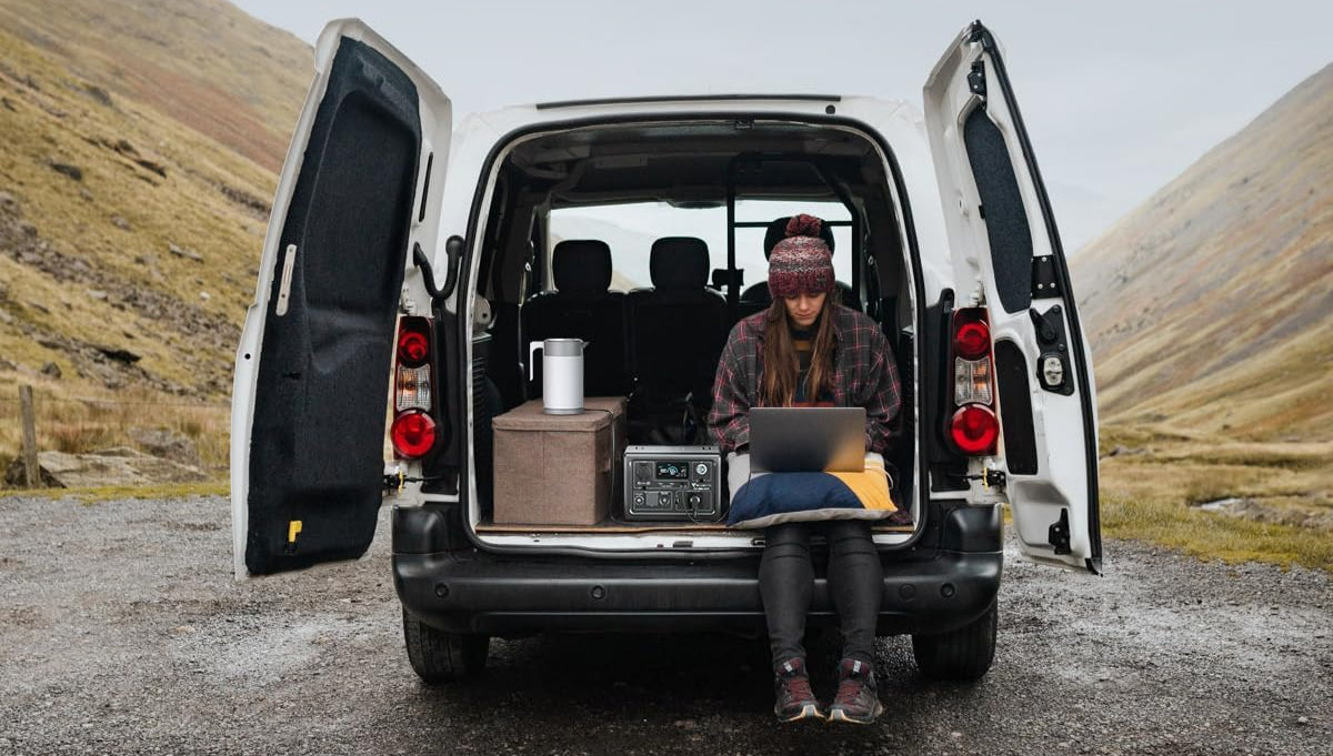 BLUETTI Tragbare Powerstation EB3A, 268Wh LiFePO4 Batterie Backup mit 600W (1200W Peak) AC Ausgängen, Solargenerator für Reise und Camping