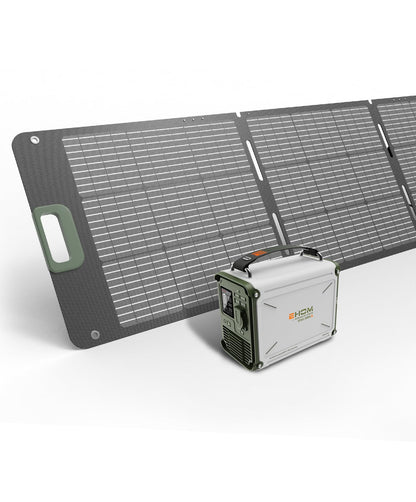 EHOM Tragbare Powerstation EP350, 307Wh, Power Station LiFePO4 mit 350W (Spitze 700W) AC und 200W Solarpanel-Laden, 2-Gurt-Designs für mehr Tragbarkeit, Für Camping, Reise, Notfall, Unterwegs