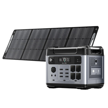 OUKITEL P2001 Plus Tragbare Powerstation 2048Wh, Solargenerator mit LiFePO4 Akku 4 x 2400W (4800W Peak) AC Ausgänge, Schnellladung 0–80% in 1 Std., Power Station für Wohnung Reise Camping