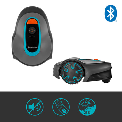 Gardena SILENO minimo 500 Mähroboter, intelligenter Rasenmäher bis 500m², Bluetooth-App, programmierbar, DE-Version 15202-20