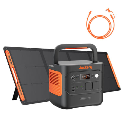Jackery 2000 v2 Tragbare Powerstation mit 200W Solarpanel, 2042Wh Solargenerator mit 2200W Ausgang, LiFePO4 Batterie Schnellladung für Camping, Wohnmobil, Off-Grid