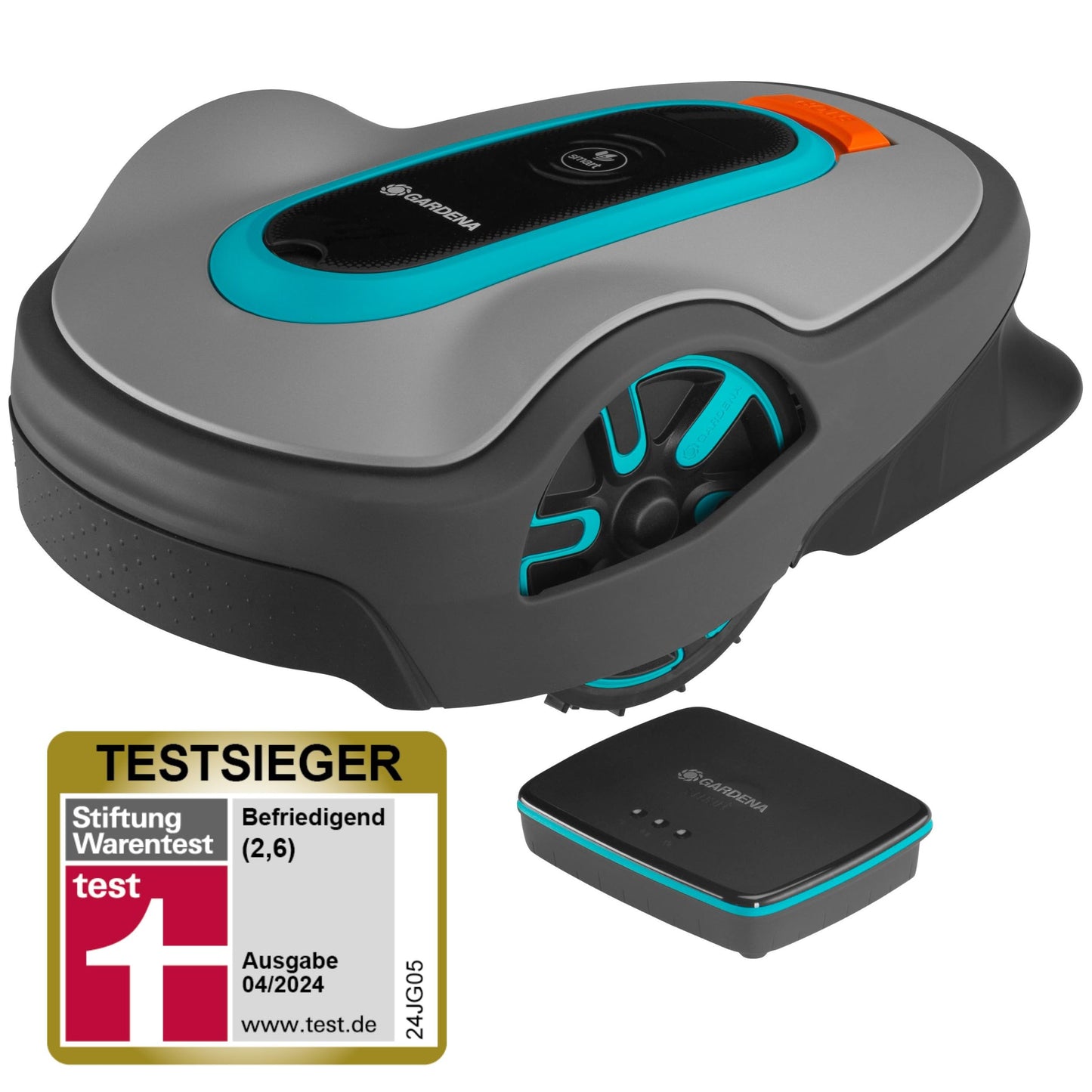 Gardena smart SILENO City 600 Mähroboter, bis 600m², LONA AI, App-Steuerung, SensorControl, Steigungen bis 35%, inkl. smart Gateway, DE-Version