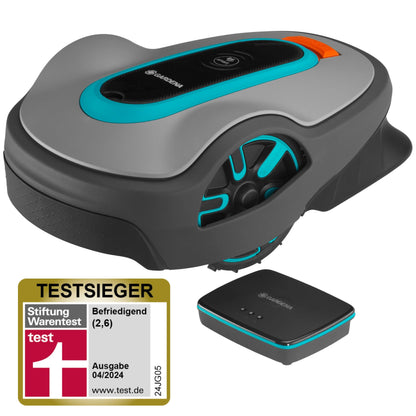 Gardena smart SILENO City 600 Mähroboter, bis 600m², LONA AI, App-Steuerung, SensorControl, Steigungen bis 35%, inkl. smart Gateway, DE-Version