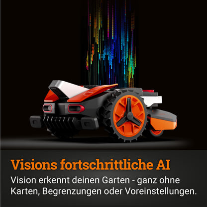 WORX Landroid Vision M550 WR205E Mähroboter ohne Kabel, bis 550m², AI-Rasenroboter, WLAN & Bluetooth, Hindernisvermeidung, Igelschutz