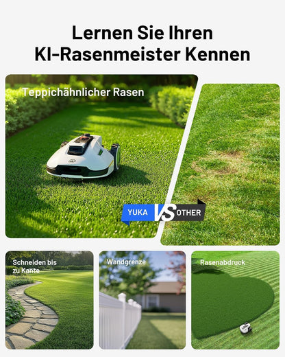 MAMMOTION YUKA 2000 Mähroboter ohne Kabel, bis 2800m², RTK+Vision, Auto-Kartierung, 4G-Modul, 50% Steigung, intelligenter Rasenroboter