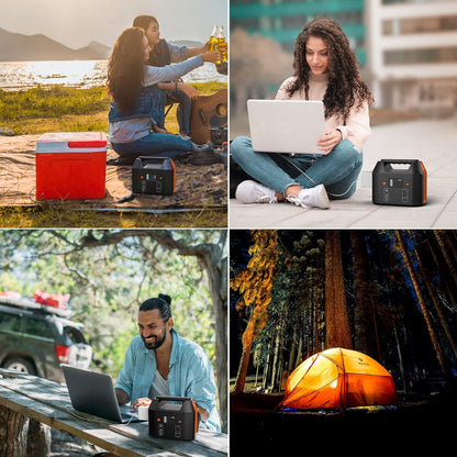 SinKeu Tragbare Powerstation 99Wh,150W Solar Generatoren Akku mit 230V AC/Car Lighter Port/USB Ausgabe,für Reise Camping Wohnmobil und als Notstromaggregat (Black)