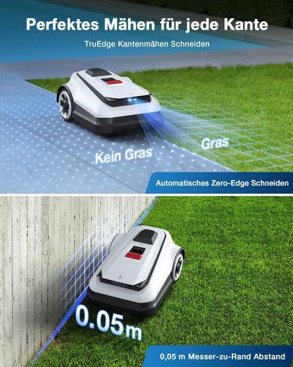ECOVACS Goat A1600 Mähroboter ohne Kabel, bis 1600m², 330mm Schnittbreite, LiDAR RTK+Vision, 100W, 50% Steigung, intelligenter Rasenroboter